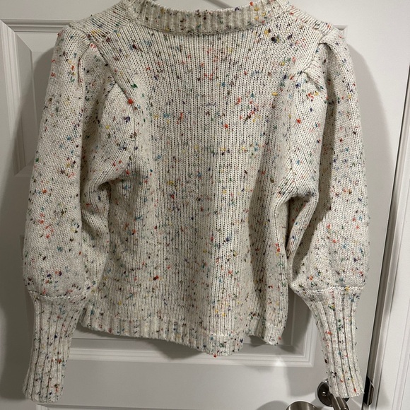 SHEIN Cream Colourful Popcorn Knit Drop Shoulder Sweater Size 8/10 Women’s - Picture 9 of 11